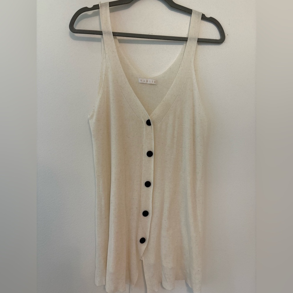 Karlie Cream Lightweight Knit Top